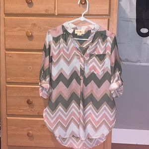 Chevron pattern blouse